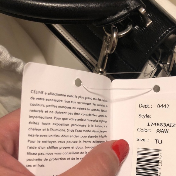 Celine Trapeze Handbag, black and white - Picture 6 of 6